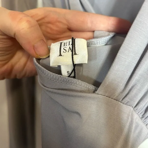 NWT Helsa Jersey Backless Maxi Dress in Dove Grey - Picture 8 of 10